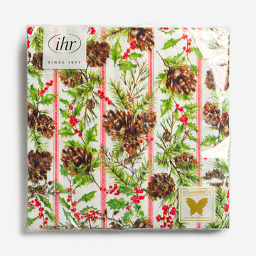 Lunch Napkins Pine Cone Stripe